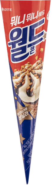 Изображение Мороженое Лотте ванильный рожок xq ваниль орех Лотте м/у, 95 г