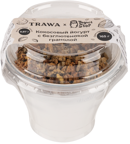 Изображение Йогурт кокосовый Йогурт Шоп гранола без глютена Йогурт шоп п/б, 165 г