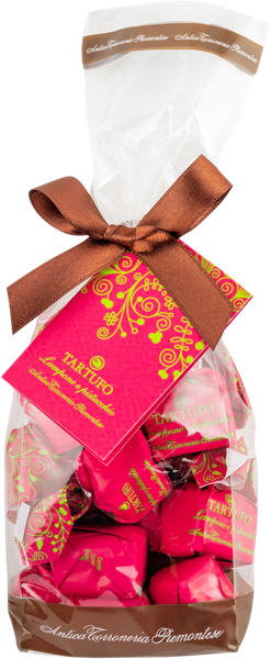 Изображение Трюфели молочный шоколад Антика Торронерия Пьемонт малина и фисташка Джиолосита м/у, 200 г