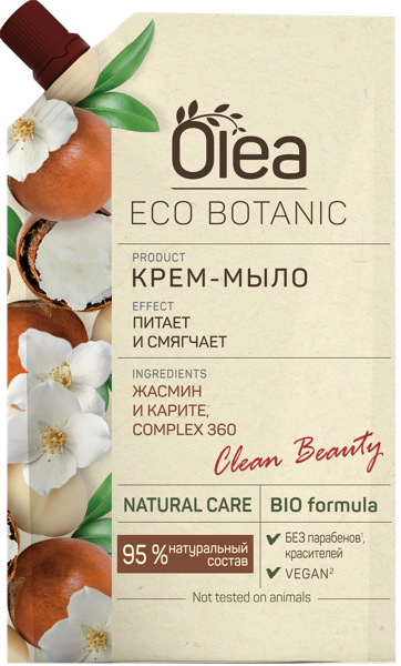 Изображение Мыло-крем жидкое для рук Олеа эко ботаник жасмин и карите Коттон Клаб м/у, 450 мл