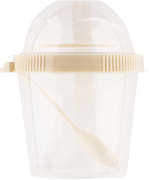 Изображение Контейнер 450мл для завтраков Хомвер с ложкой кремовый Хомвер , 1 шт