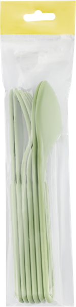 Изображение Одноразовая посуда зеленая Хомвер вилка ложка нож Хомвер м/у, 1 упак