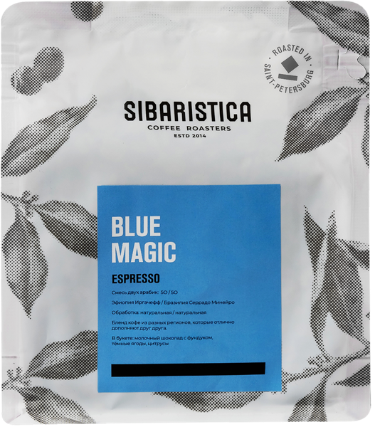 Изображение Кофе в зернах Сибаристика Блю Мэджик Кислое озеро м/у, 200 г
