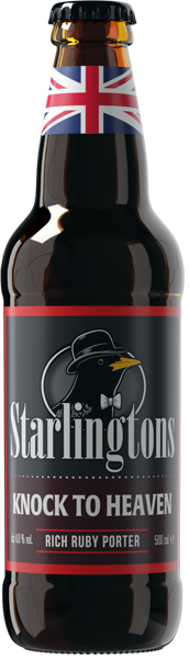 Изображение Пиво темное Лагер 4,8% Старлингтонс Нок Ту Хэвен Хобсонс с/б, 0,5 л