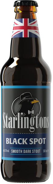 Изображение Пиво темное Лагер 4,3% Старлингтонс Блэк Спот Хобсонс с/б, 0,5 л