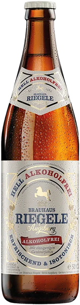 Изображение Пиво Безалкогольное 0,0% Ригеле Хель Алкохолфрай Ригеле с/б, 0,5 л
