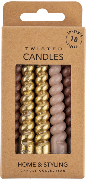 Изображение Свечи 10см для торта Купман спираль розовые золото Купман Интернэшнл к/у, 10 шт