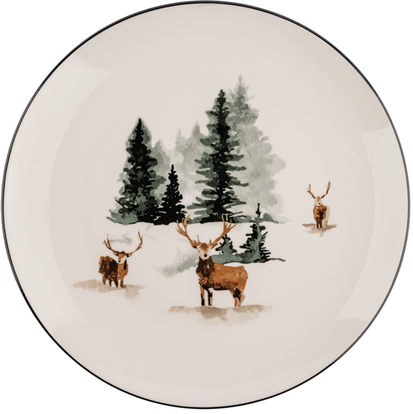 Изображение Тарелка 27см Купман звери в лесу белая Купман Интернэшнл , 1 шт