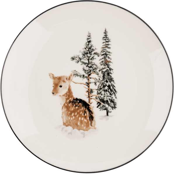 Изображение Тарелка 19см Купман звери в лесу белая Купман Интернэшнл , 1 шт