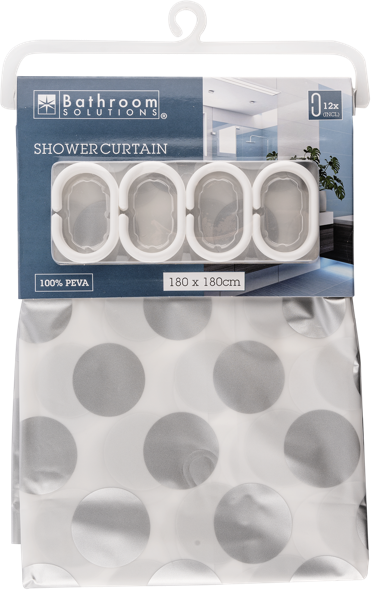 Изображение Штора 180*180см для душа Купман с серебристым узором в ас Купман Интернэшнл м/у, 1 шт