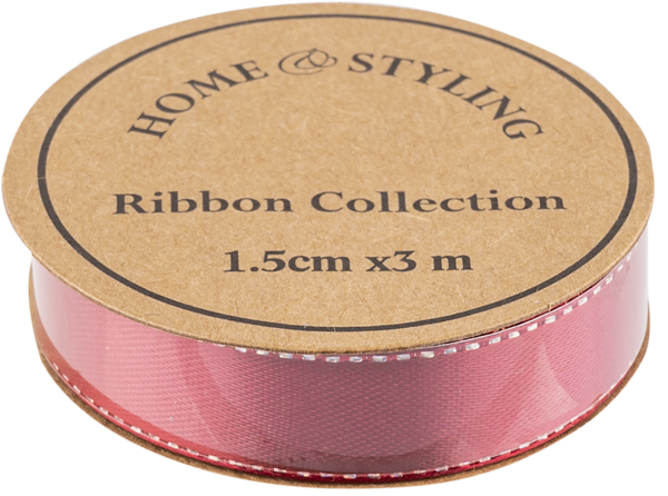 Изображение Лента 3м атласная Купман кремовая красная в асс Купман Интернэшнл , 1 шт