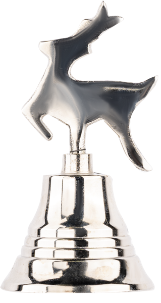 Изображение Колокольчик 10см серебро Купман с фигурной ручкой Купман Интернэшнл , 1 шт