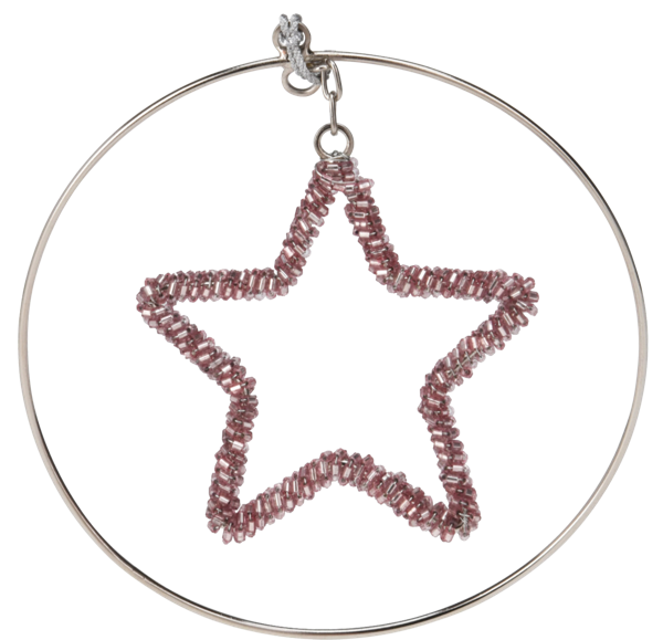 Изображение Елочное украшение 13см металл Купман фигурка в кольце розовая Купман Интернэшнл , 1 шт