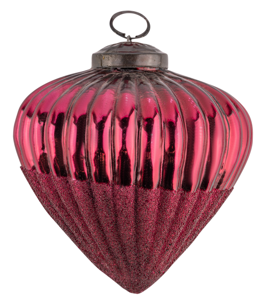 Изображение Елочное украшение 10см стекло Купман луковка бургундия Купман Интернэшнл , 1 шт