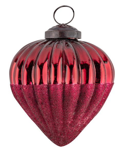 Изображение Елочное украшение 8см стекло Купман луковка бургундия Купман Интернэшнл , 1 шт