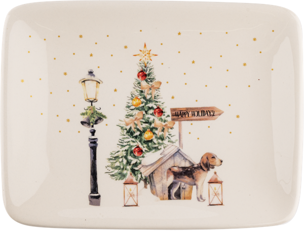 Изображение Блюдо 20*15см сервировочное Купман рождество доломит Купман Интернэшнл , 1 шт