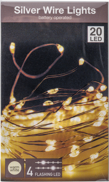 Изображение Электрогирлянда 1м на батарейках Купман роса 20 теплых ЛЕД ламп Купман Интернэшнл п/у, 1 шт