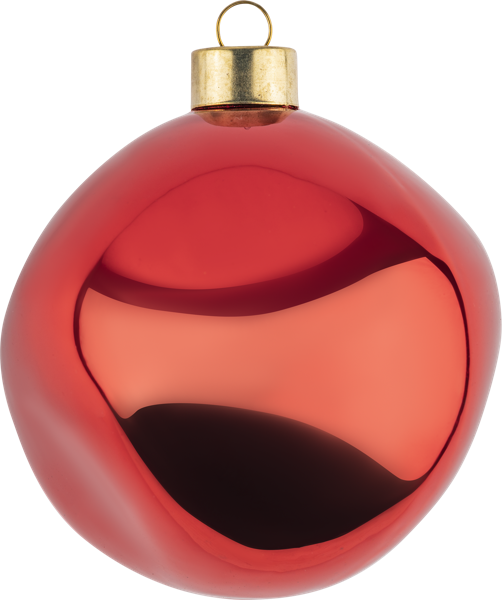 Изображение Елочное украшение 10см стекло Купман шар мятый красный Купман Интернэшнл , 1 шт