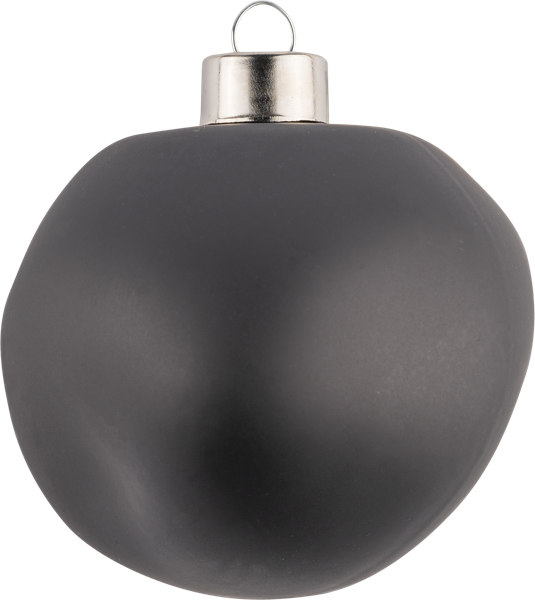 Изображение Елочное украшение 8см стекло Купман шар мятый черный Купман Интернэшнл , 1 шт