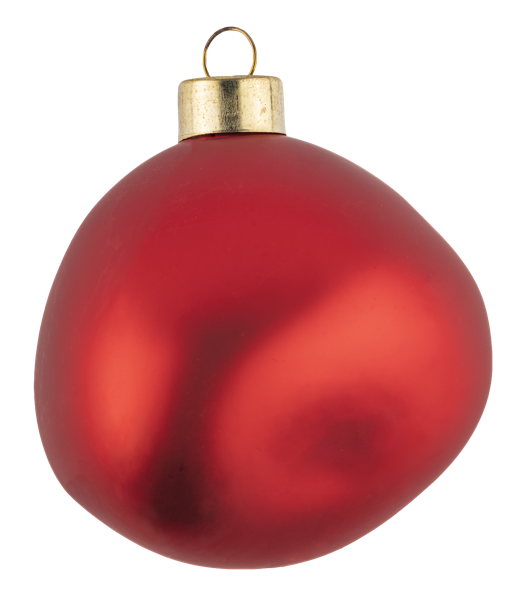 Изображение Елочное украшение 8см стекло Купман шар мятый красный Купман Интернэшнл , 1 шт