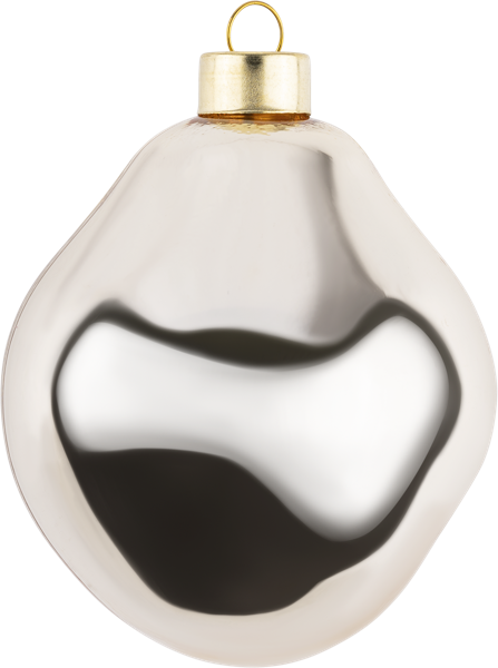 Изображение Елочное украшение 8см стекло Купман шар мятый шампань Купман Интернэшнл , 1 шт