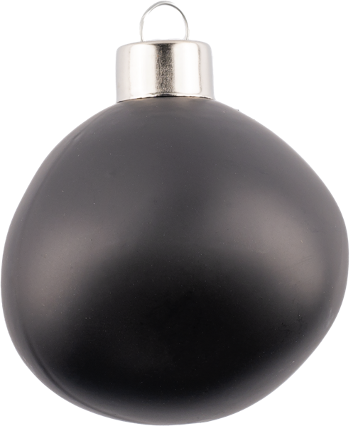 Изображение Елочное украшение 6см стекло Купман шар мятый черный Купман Интернэшнл , 1 шт
