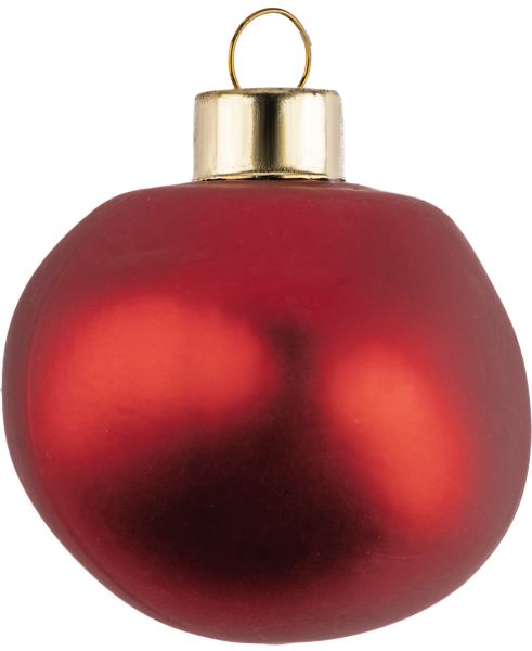 Изображение Елочное украшение 6см стекло Купман шар мятый красный Купман Интернэшнл , 1 шт