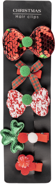 Изображение Заколка для волос Купман рождественская цветная Купман Интернэшнл к/у, 5 шт