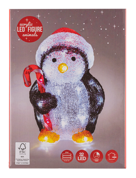 Изображение Светильник 24см на батарейках Купман олень сова мишка пингвин Купман Интернэшнл , 1 шт