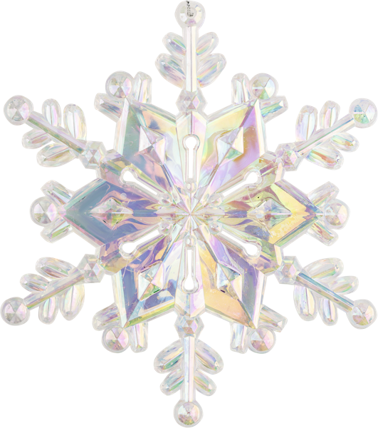 Изображение Елочное украшение 12см пластик Купман снежинка розовая перламут Купман Интернэшнл , 1 шт