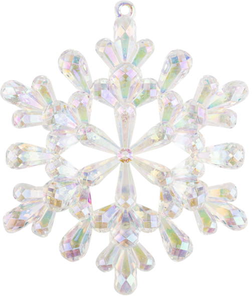 Изображение Елочное украшение 12см пластик Купман снежинка белая перламутр Купман Интернэшнл , 1 шт