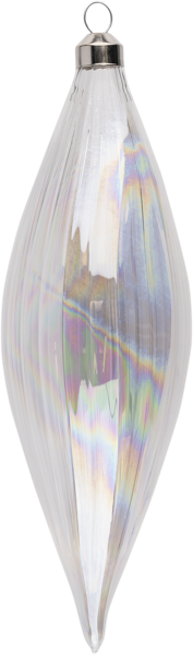 Изображение Елочное украшение 21см стекло Купман капля белая розовая Купман Интернэшнл , 1 шт