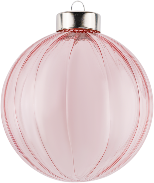 Изображение Шар 10см стекло Купман белый розовый перламутр Купман Интернэшнл , 1 шт