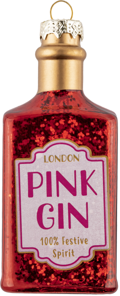 Изображение Елочное украшение 9см стекло Купман бутылочка джин в асс Купман Интернэшнл , 1 шт