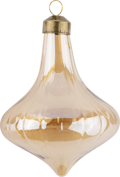 Изображение Елочное украшение 8см стекло Купман золотое перламутровое в а Купман Интернэшнл , 1 шт