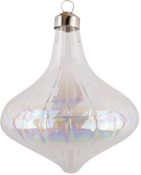 Изображение Елочное украшение 8см стекло Купман капля серебристая в асс Купман Интернэшнл , 1 шт