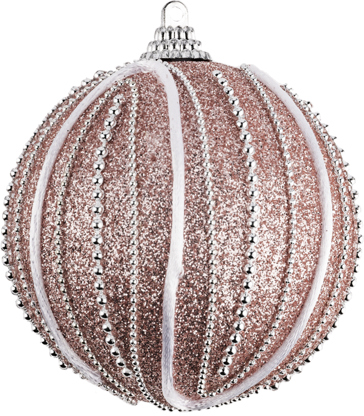 Изображение Шар 8см пластик Купман шар с глиттером розовый Купман Интернэшнл , 1 шт