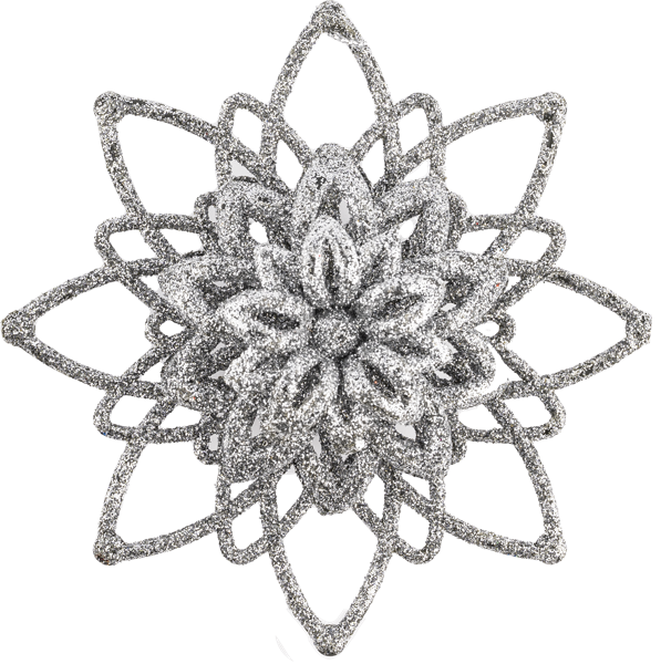 Изображение Елочное украшение 10см Купман снежинка бело-золотая Купман Интернэшнл , 1 шт