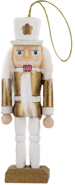 Изображение Елочное украшение 10см дерево Купман щелкунчик золотой Купман Интернэшнл , 1 шт