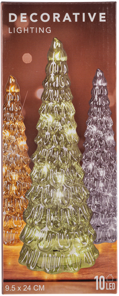 Изображение Светильник 24см на батарейках Купман елка зеленый свет Купман Интернэшнл к/у, 1 шт