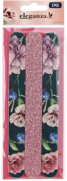 Изображение Пилочка для ногтей Элеганза цветочный принт Купман Интернэшнл п/у, 3 шт