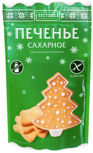 Изображение Смесь для выпечки Тестовъ Без Глютена печенье сахарное Топ Продукт м/у, 200 г