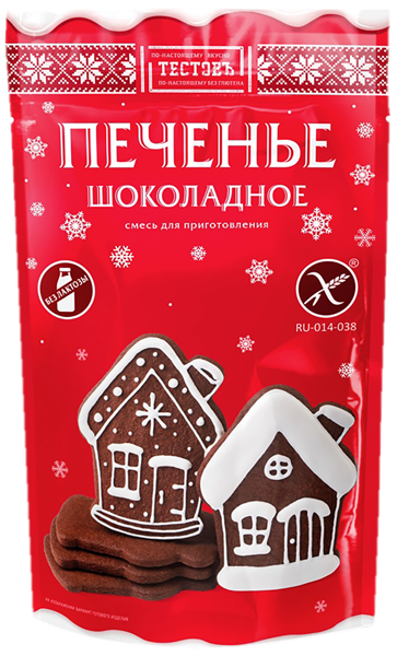 Изображение Смесь для выпечки Тестовъ Без Глютена печенье шоколадное Топ Продукт м/у, 200 г