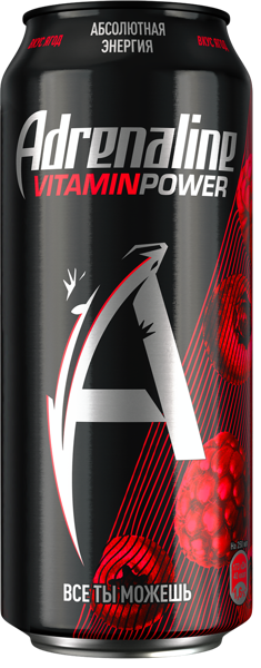 Изображение Напиток Энергетический Адреналин Раш Ягоды витамин Пауэр Пепсико ж/б, 0,449 л