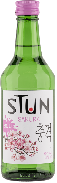 Изображение Спиртной напиток 13% Соджу Стан Сакура КЛВЗ Кристалл с/б, 0,375 л