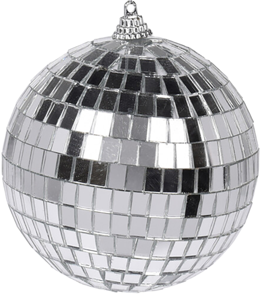 Изображение Шар 10см Купман диско серебристый Купман Интернэшнл , 1 шт