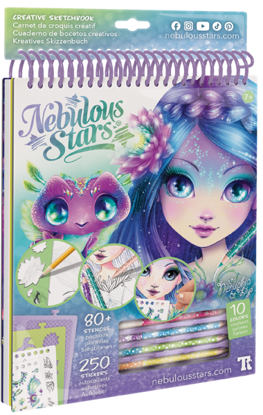 Изображение Раскраска для девочек Небулус Старс Ненуфия + 5 карандашей ТвинТим Эдженси , 1 шт