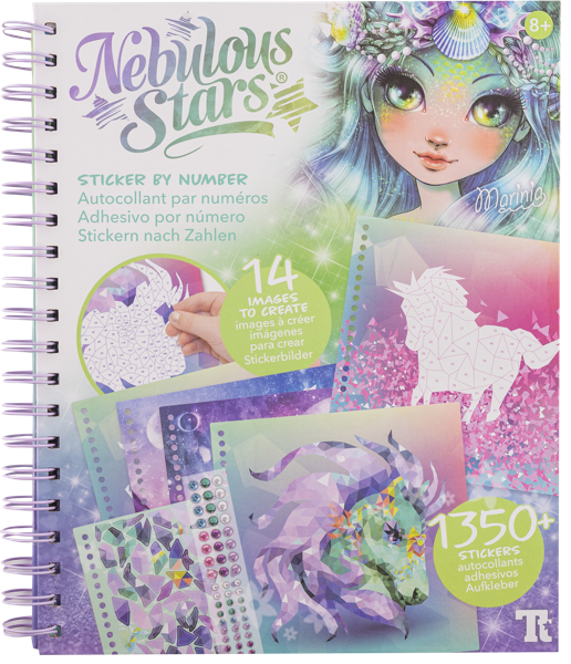 Изображение Блокнот с наклейками Небулус Старс Мариния по номерам ТвинТим Эдженси , 1 шт