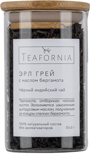 Изображение Чай черный Тифорния эрл грей масло бергамота Пасечников ИП с/б, 35 г