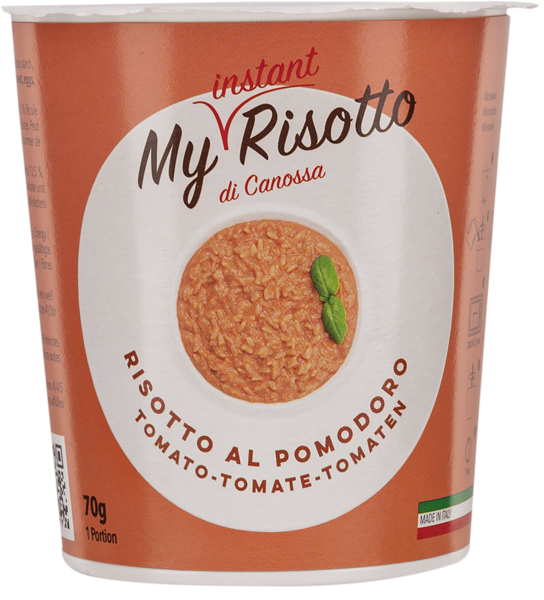 Изображение Ризотто быстрого приготовления Май Инстант Ризотто томат базилик Паста Каниола СРЛ к/у, 70 г